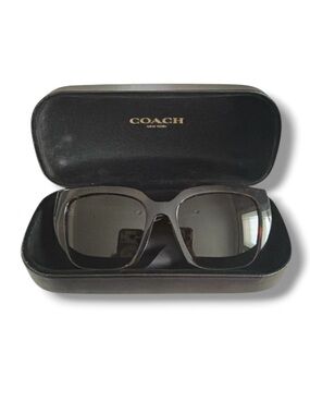 Coach Authentic Women’s Dark Tortoise Oversized Sunglasses Shades w/ Case